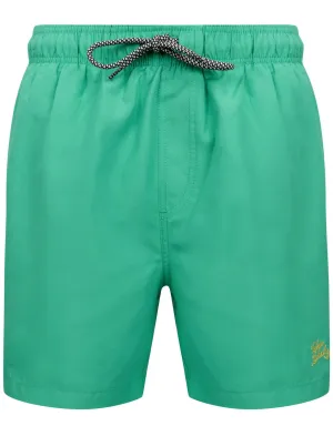 Algol Classic Swim Shorts In Marine Green - Tokyo Laundry