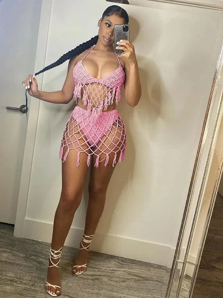 Beach Crochet two piece swimsuit