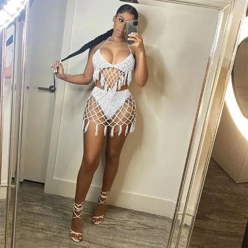 Beach Crochet two piece swimsuit
