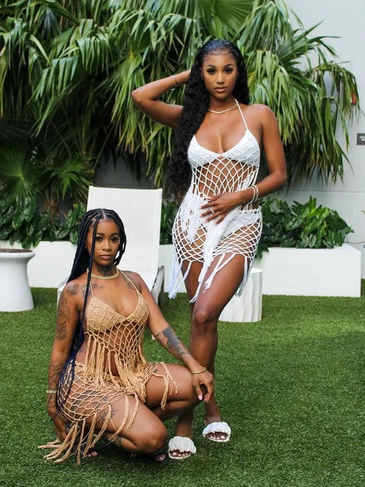 Beach Crochet two piece swimsuit