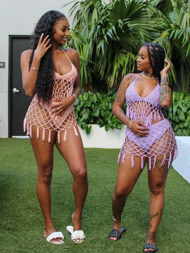 Beach Crochet two piece swimsuit