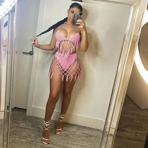 Beach Crochet two piece swimsuit