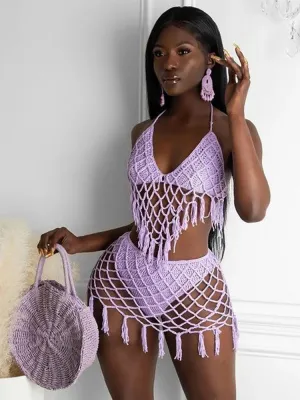 Beach Crochet two piece swimsuit