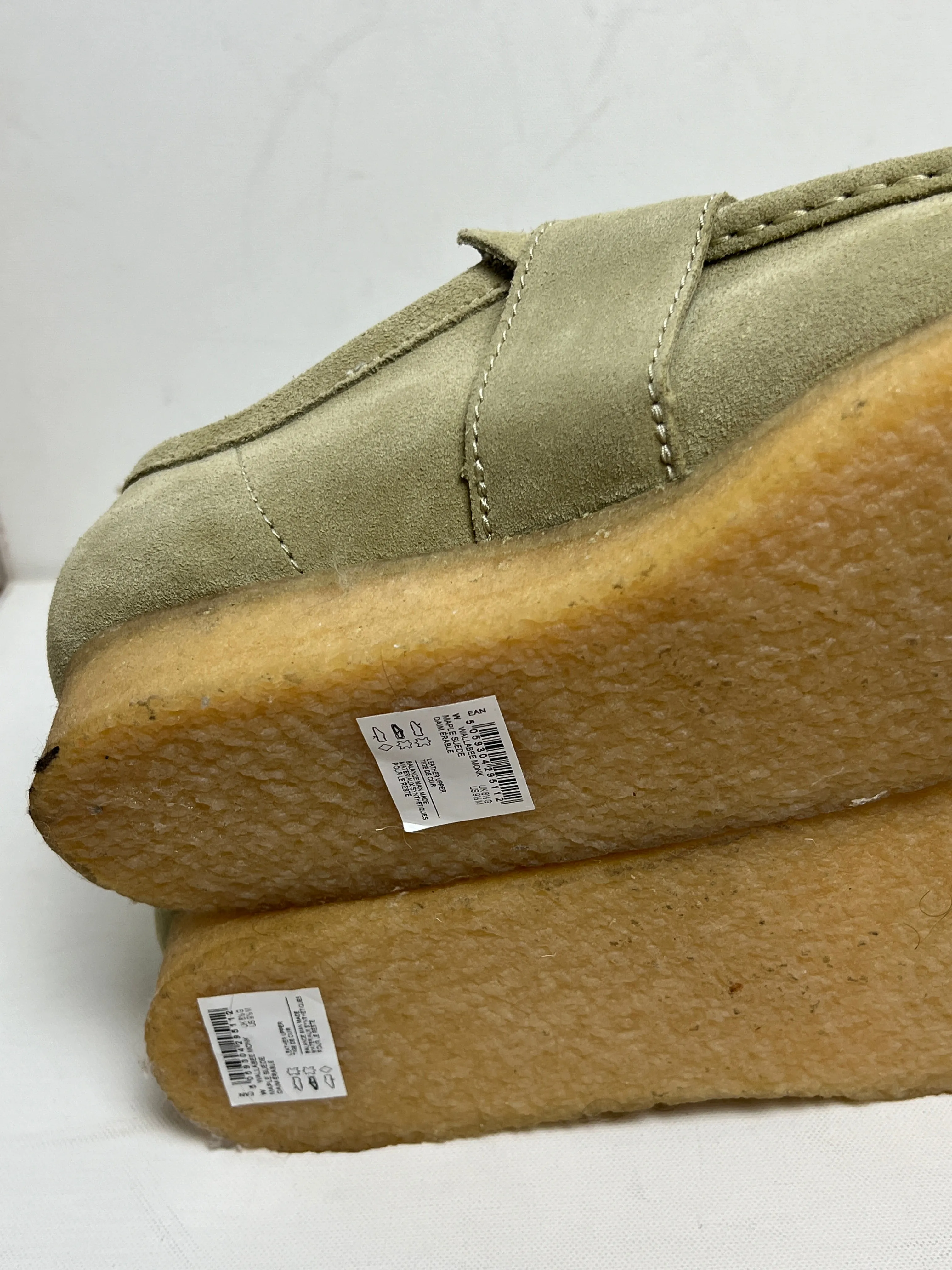 Beige Wallabee Monkstraps Slip-Ons