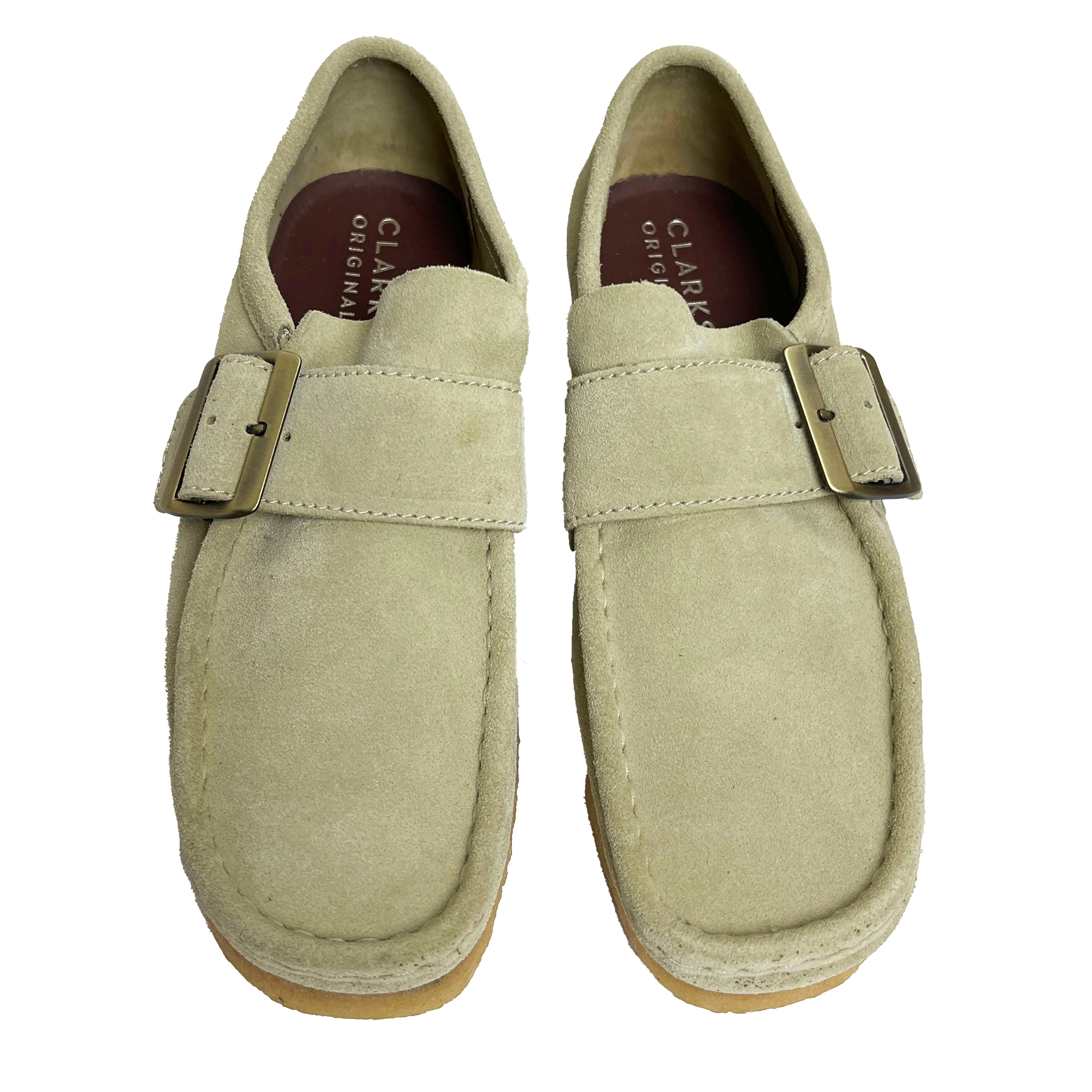 Beige Wallabee Monkstraps Slip-Ons