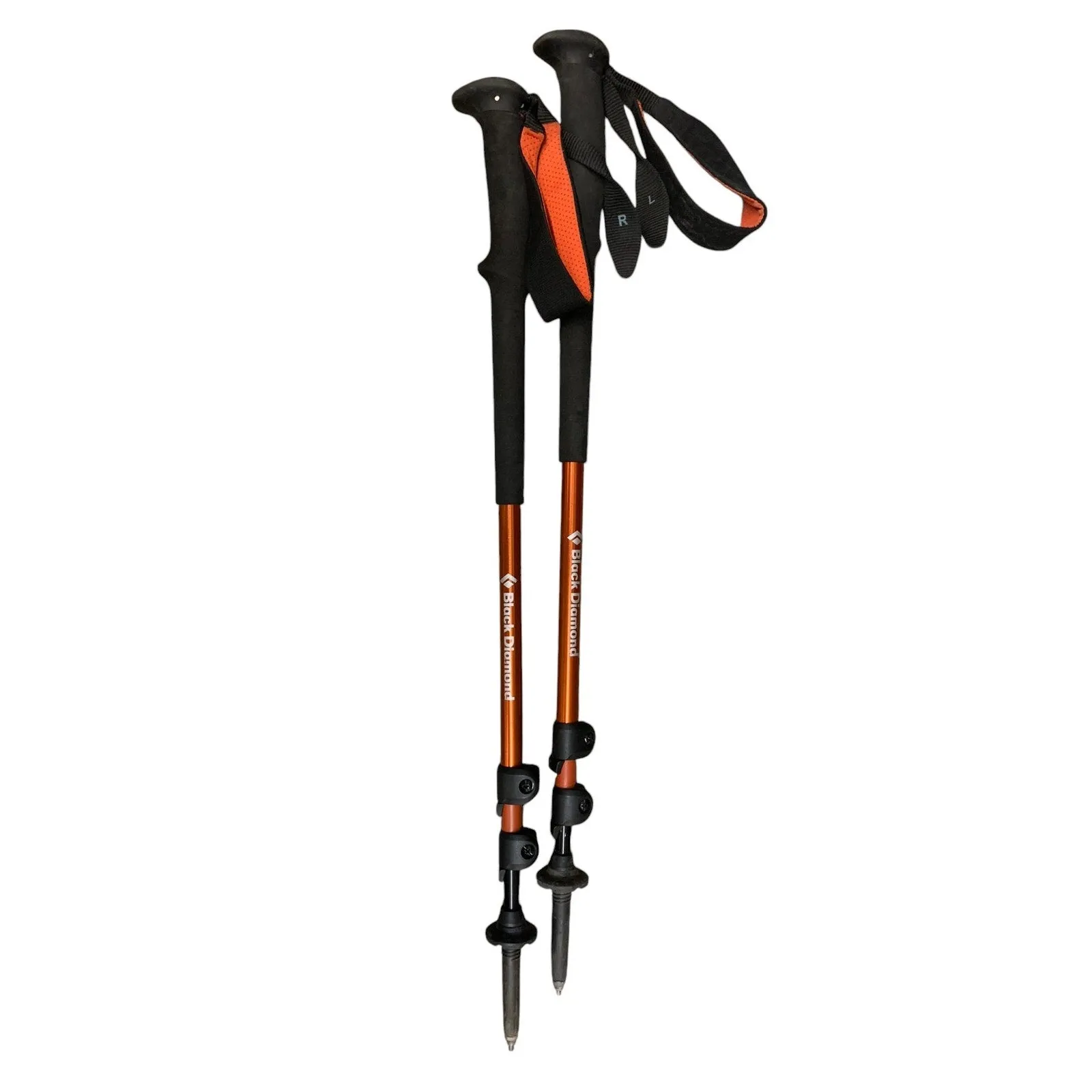 Black Diamond Trail Trekking Poles Granite in orange