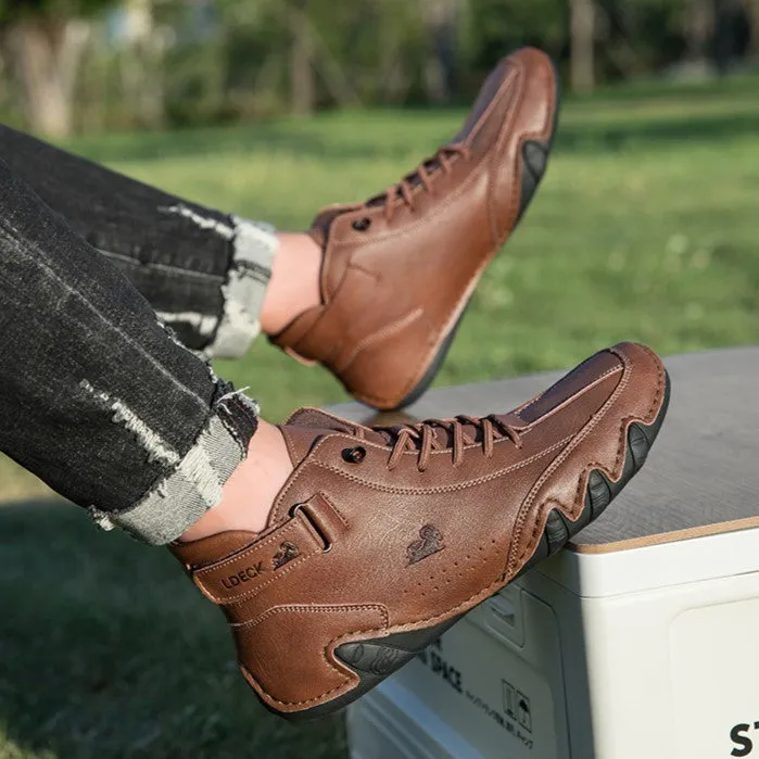 Bootara Men’s Octopus High-Top Lace-Up Hand-Sewn Casual Work Boots
