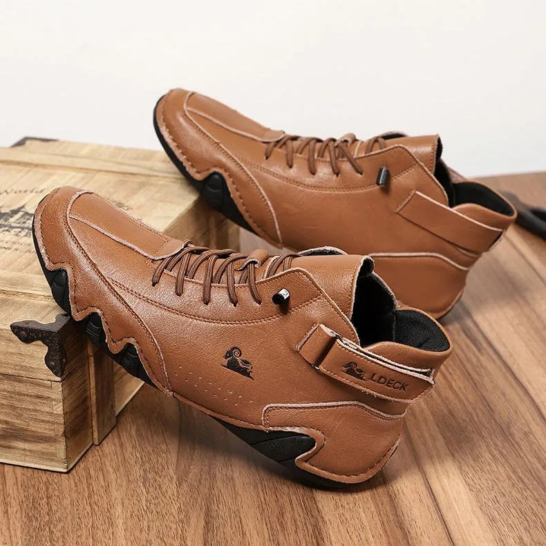 Bootara Men’s Octopus High-Top Lace-Up Hand-Sewn Casual Work Boots