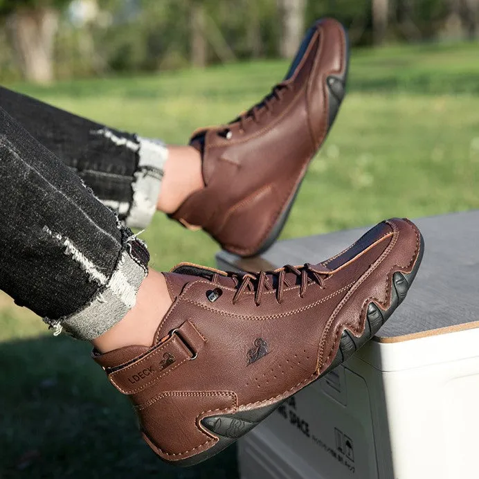 Bootara Men’s Octopus High-Top Lace-Up Hand-Sewn Casual Work Boots