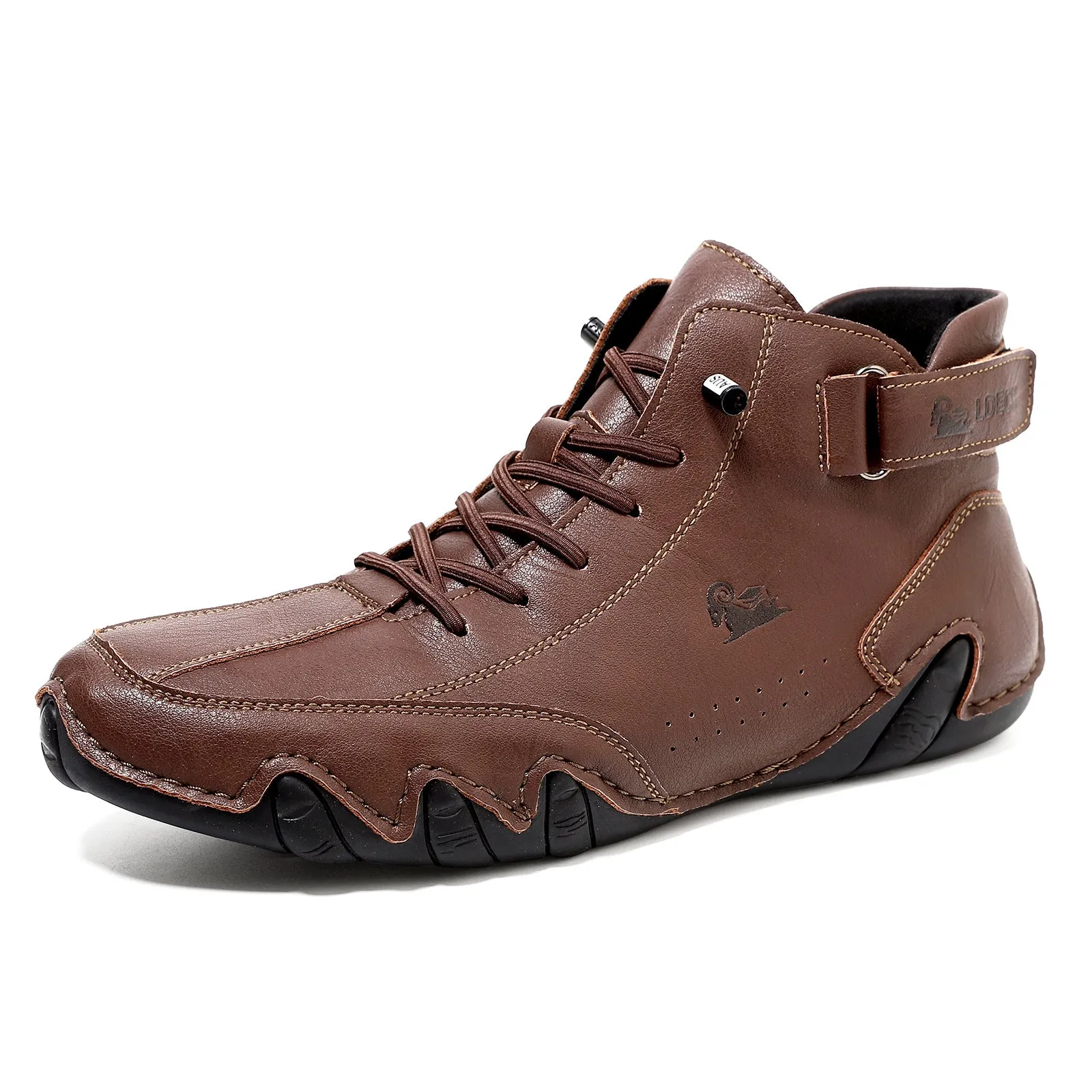Bootara Men’s Octopus High-Top Lace-Up Hand-Sewn Casual Work Boots