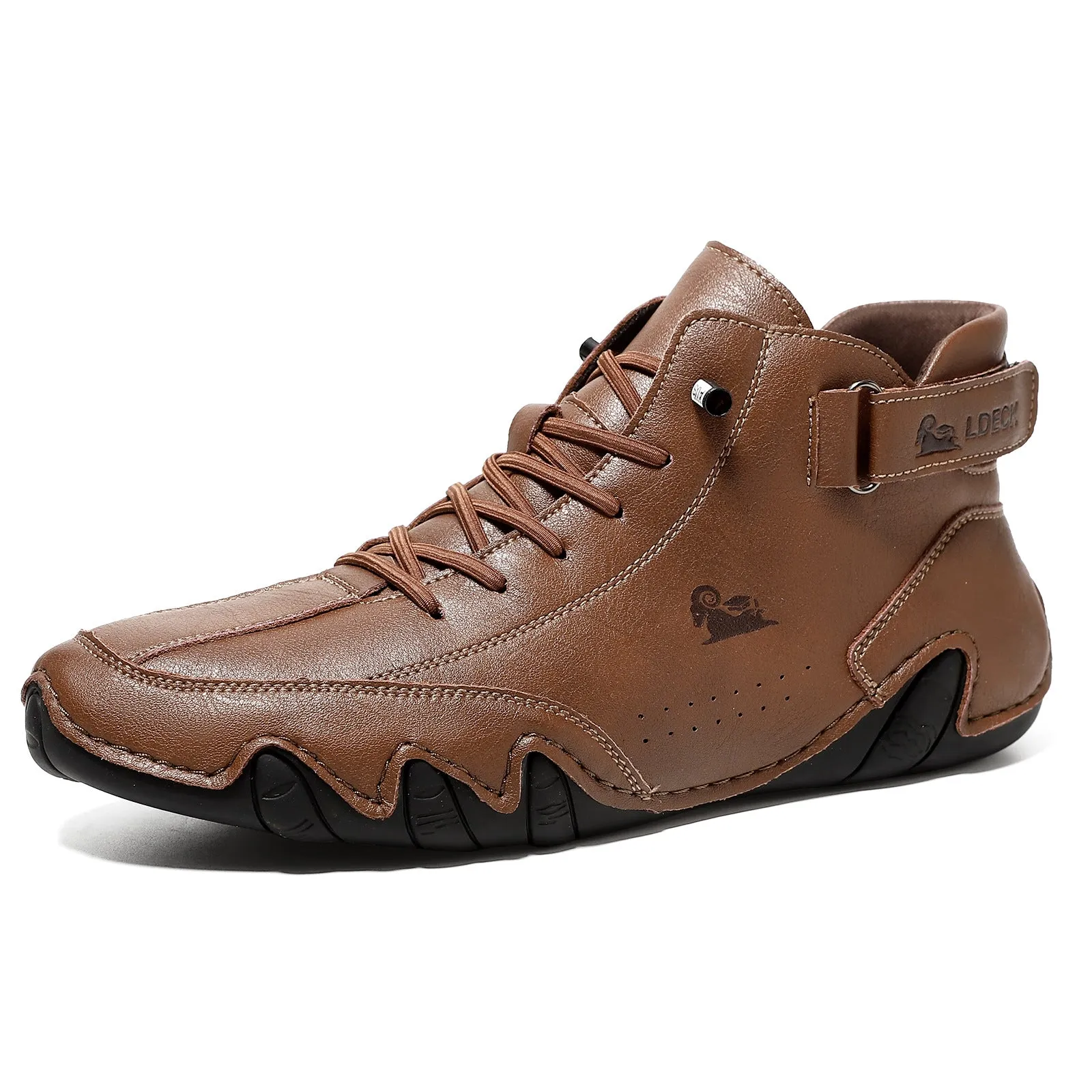 Bootara Men’s Octopus High-Top Lace-Up Hand-Sewn Casual Work Boots
