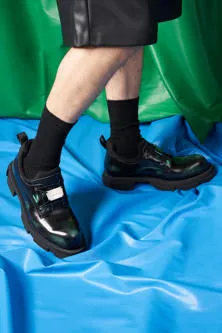 both - GAO METAL LOGO DERBY-BLACK/OXI GREEN