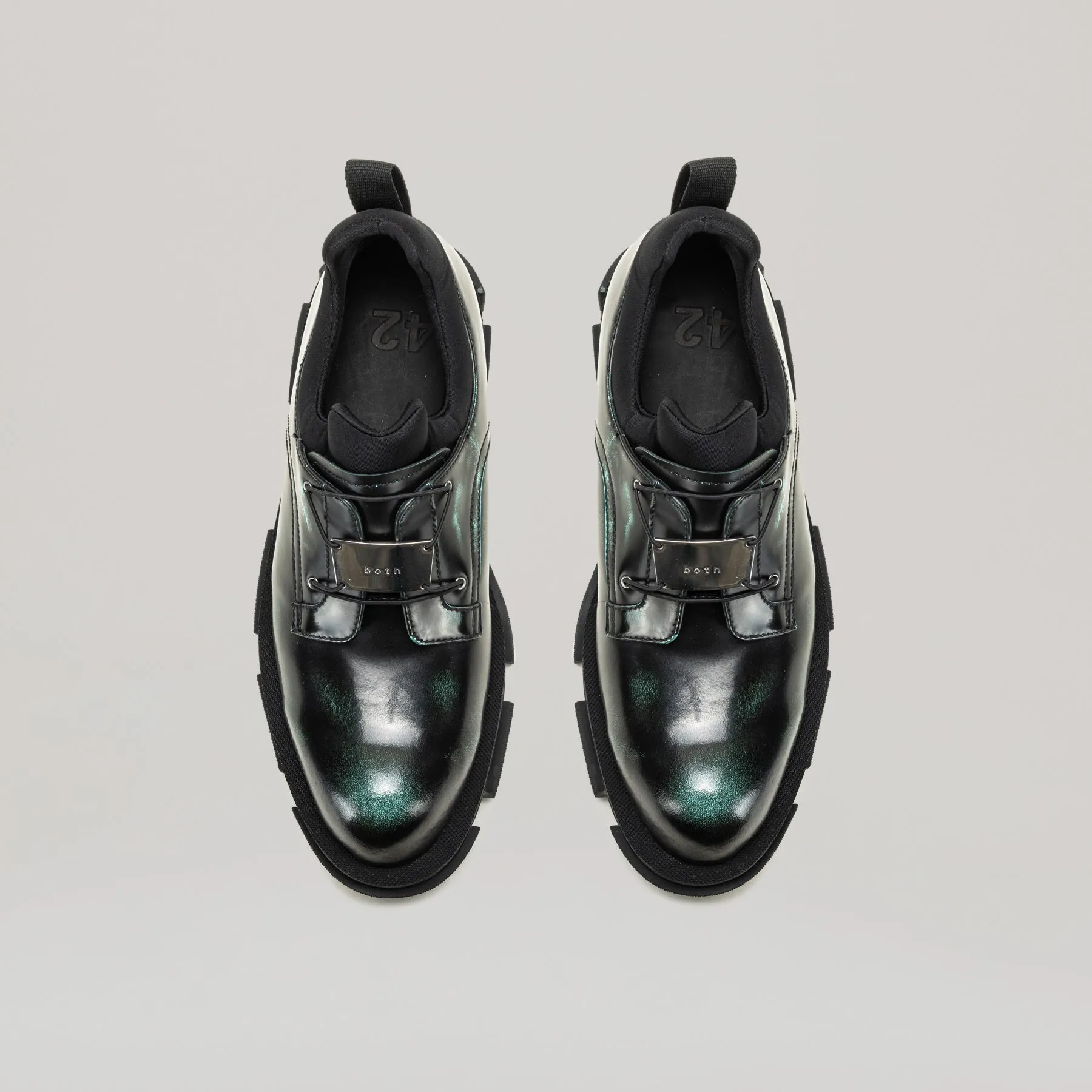 both - GAO METAL LOGO DERBY-BLACK/OXI GREEN
