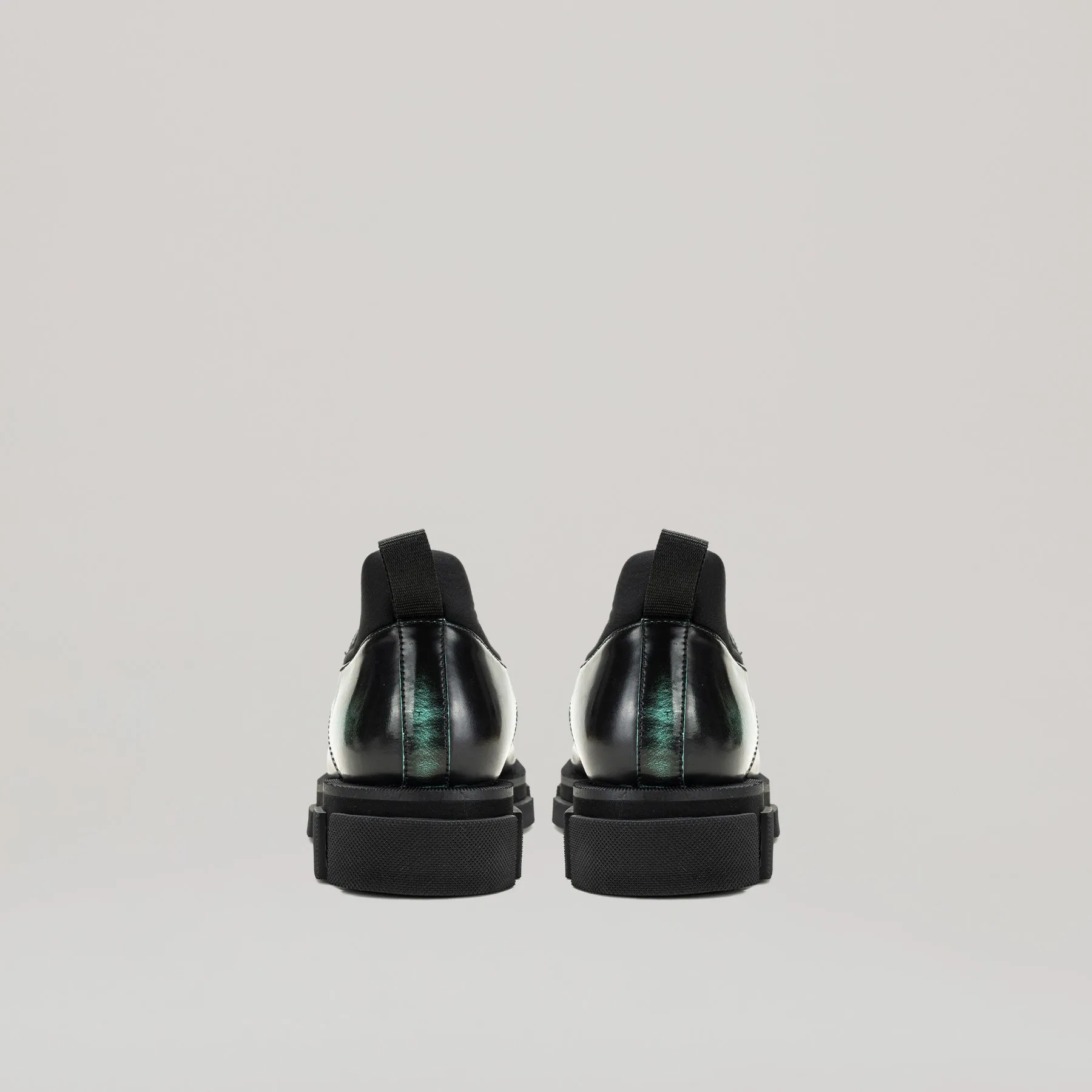 both - GAO METAL LOGO DERBY-BLACK/OXI GREEN