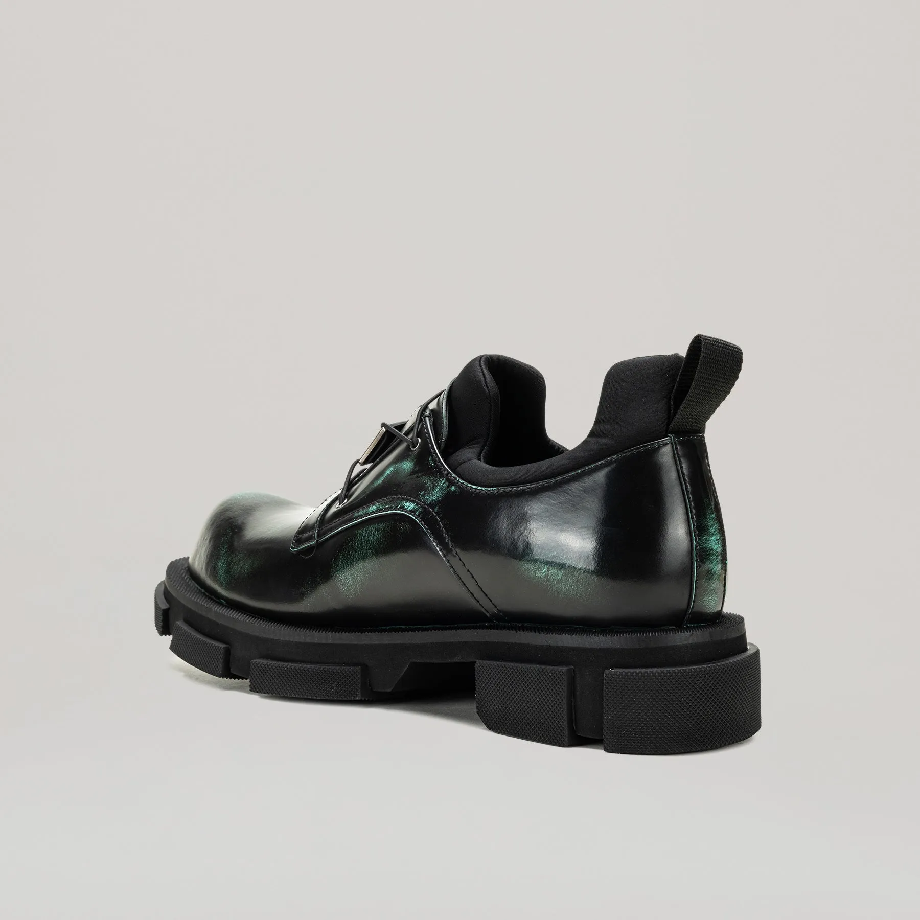 both - GAO METAL LOGO DERBY-BLACK/OXI GREEN