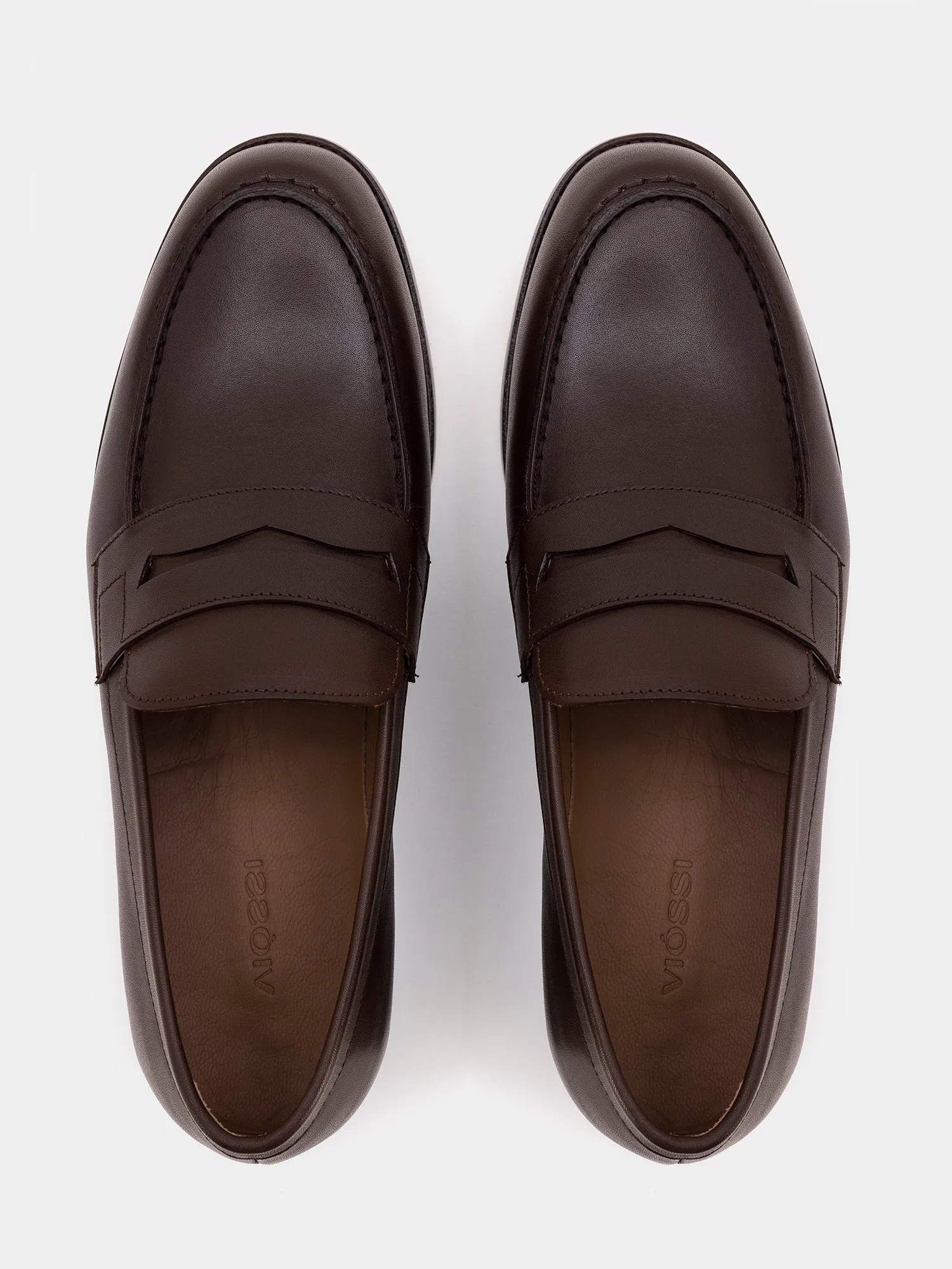Brown Leather Penny Loafers