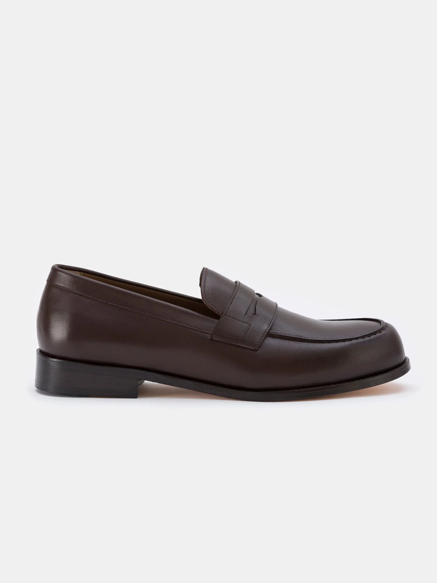 Brown Leather Penny Loafers