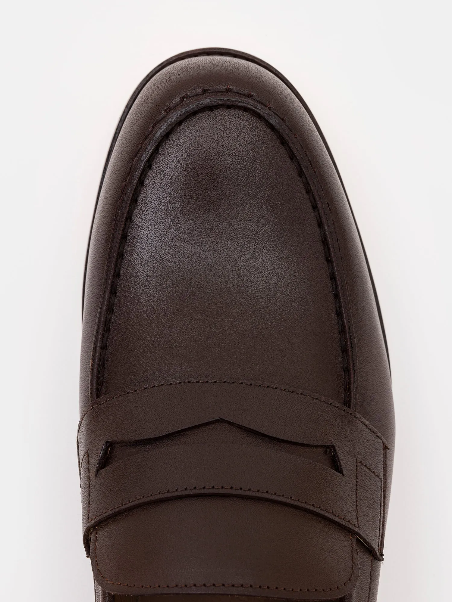Brown Leather Penny Loafers