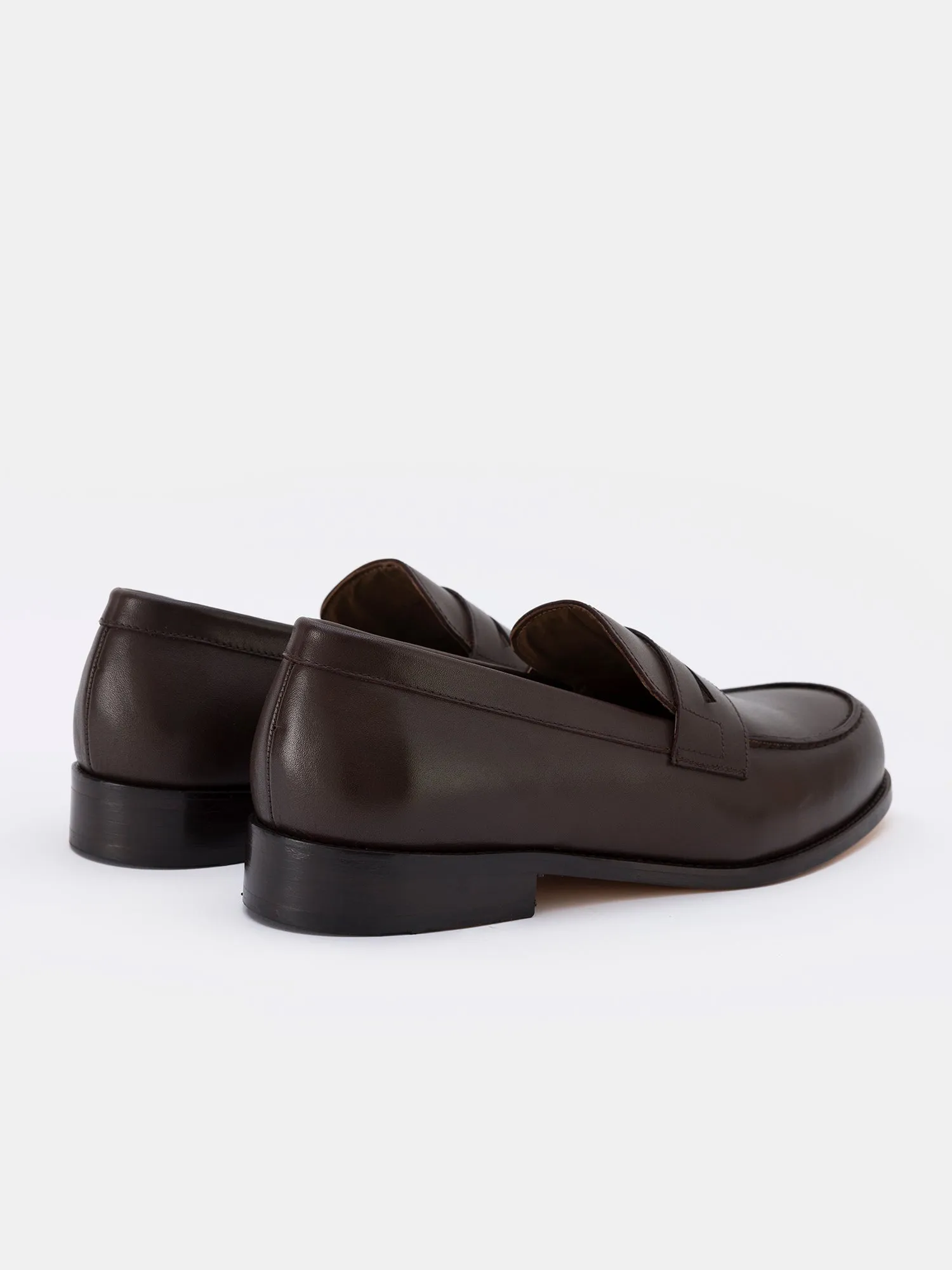 Brown Leather Penny Loafers
