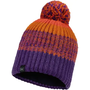 Buff Kids Knitted Fleece Lined Beanie Hat - Purple