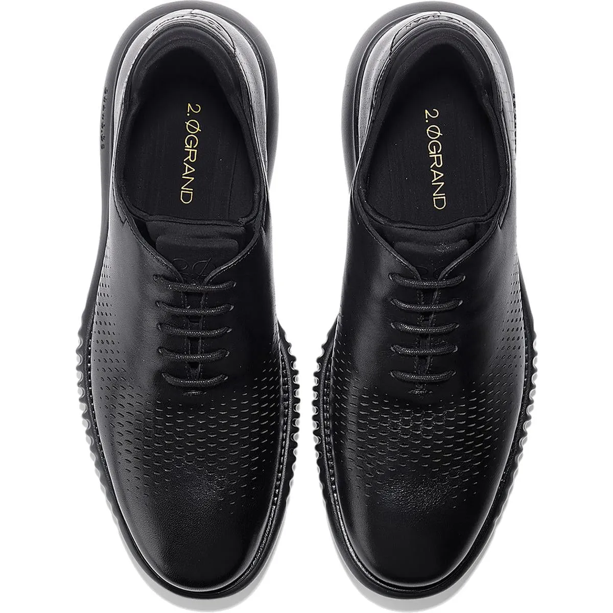 Cole Haan Mens 2 Zerogrand Faux Leather Lace Up Oxfords