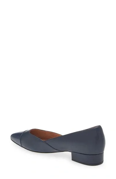 Cole Haan Vanessa Skimmer Navy Blazer Leather Slip On Pointed Toe Loafers