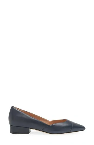 Cole Haan Vanessa Skimmer Navy Blazer Leather Slip On Pointed Toe Loafers