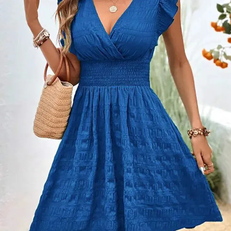Elegant Short Dresses For Women Summer Casual Slim Red Dress