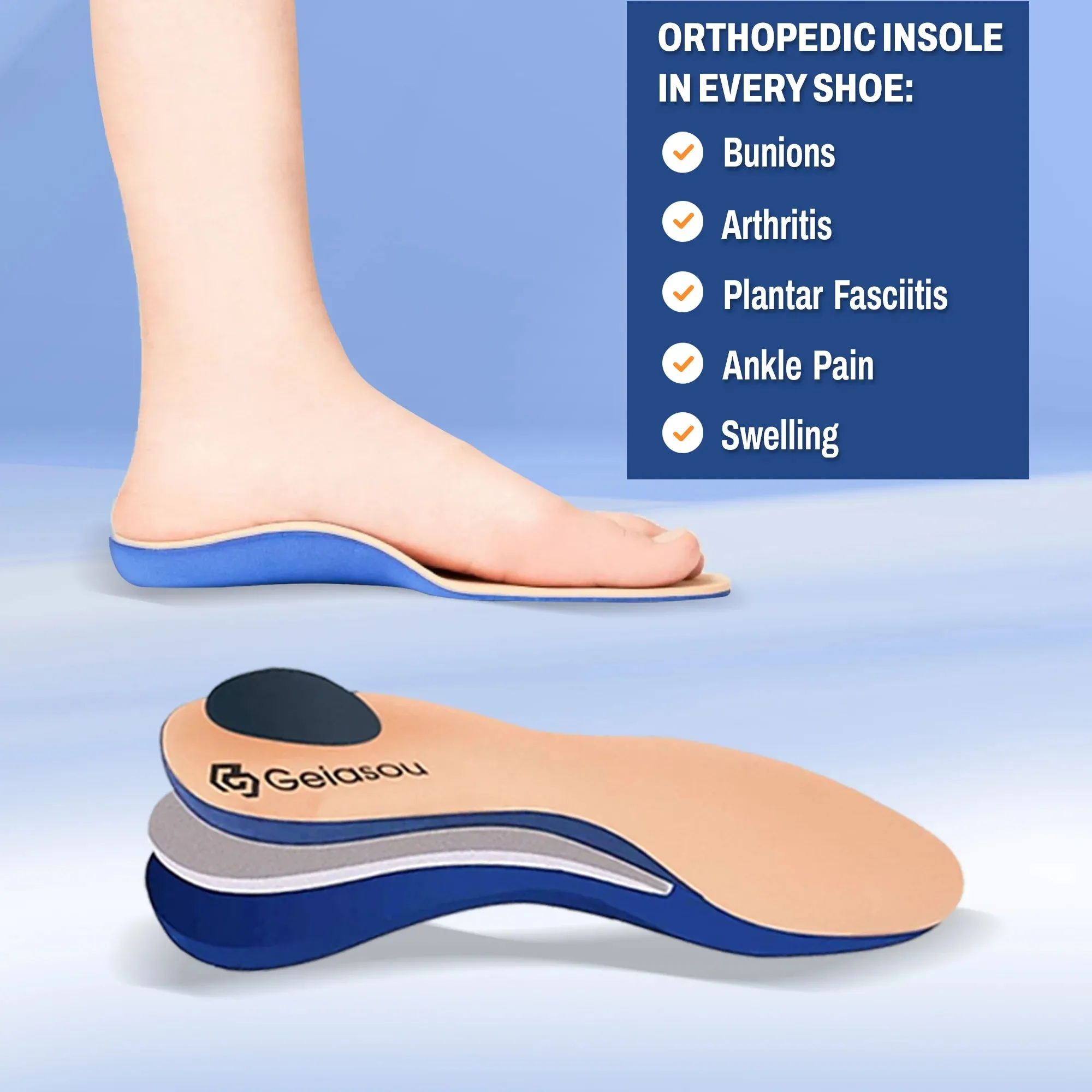 GRW Ortho Men Shoes Breathable Mesh Comfort Walking Sock Shoes
