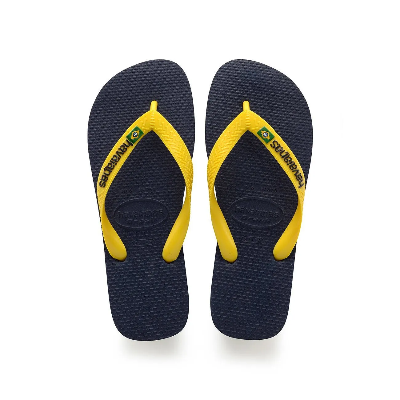 HAVAIANAS BRASIL LOGO - NAVY BLUE CITRUS YELLOW