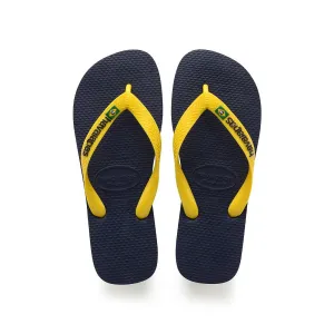 HAVAIANAS BRASIL LOGO - NAVY BLUE CITRUS YELLOW