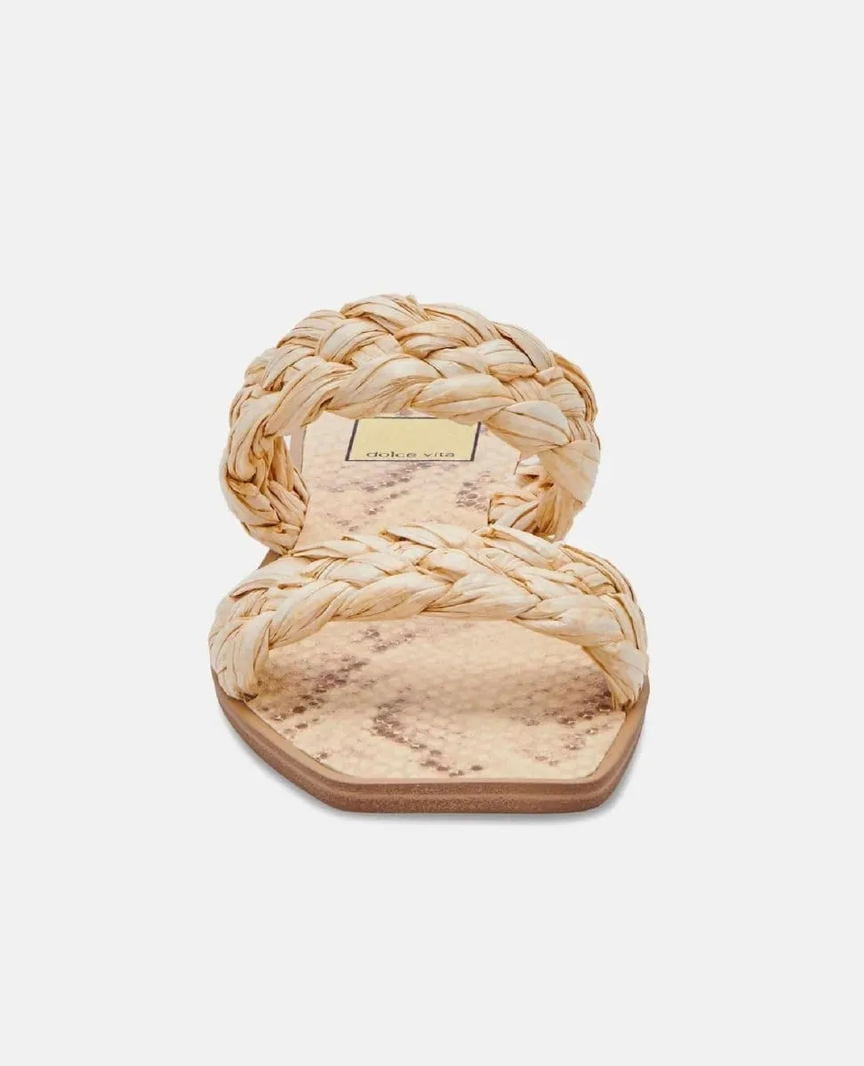 Indy Sandals Light Raffia Stella