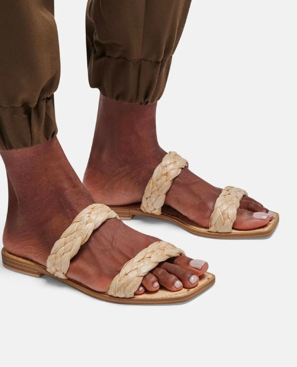 Indy Sandals Light Raffia Stella