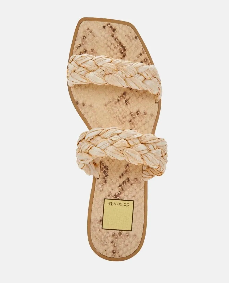 Indy Sandals Light Raffia Stella