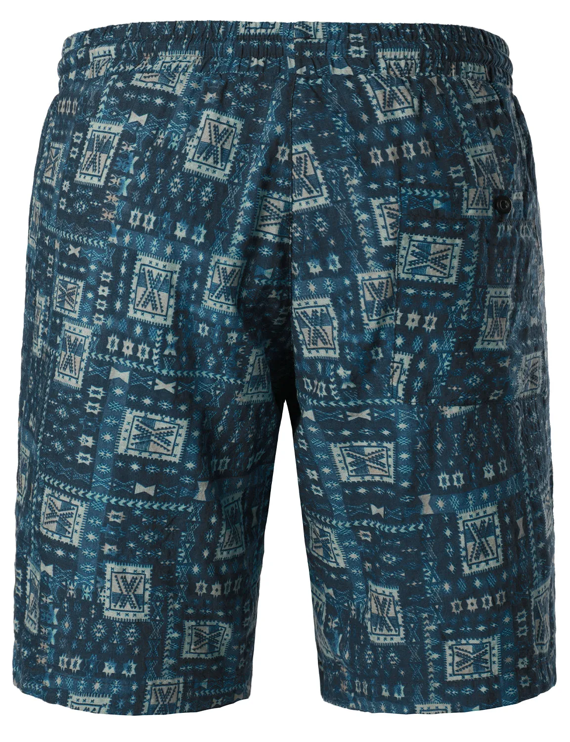 Men's Casual Vintage Breathable Cotton Holiday Navy Blue Shorts