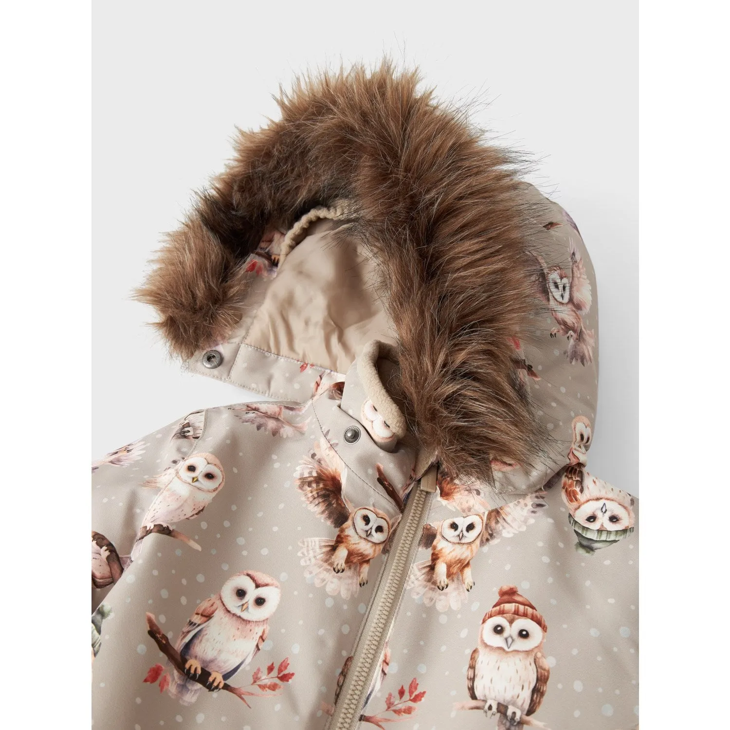 Name It Pure Cashmere Owl Snow10 Snowsuit AOP Fo
