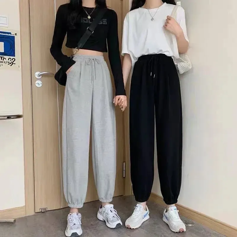 New Joggers Sports Hip Hop Running Pants Drawstring Women