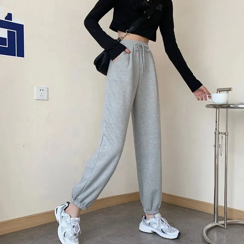 New Joggers Sports Hip Hop Running Pants Drawstring Women