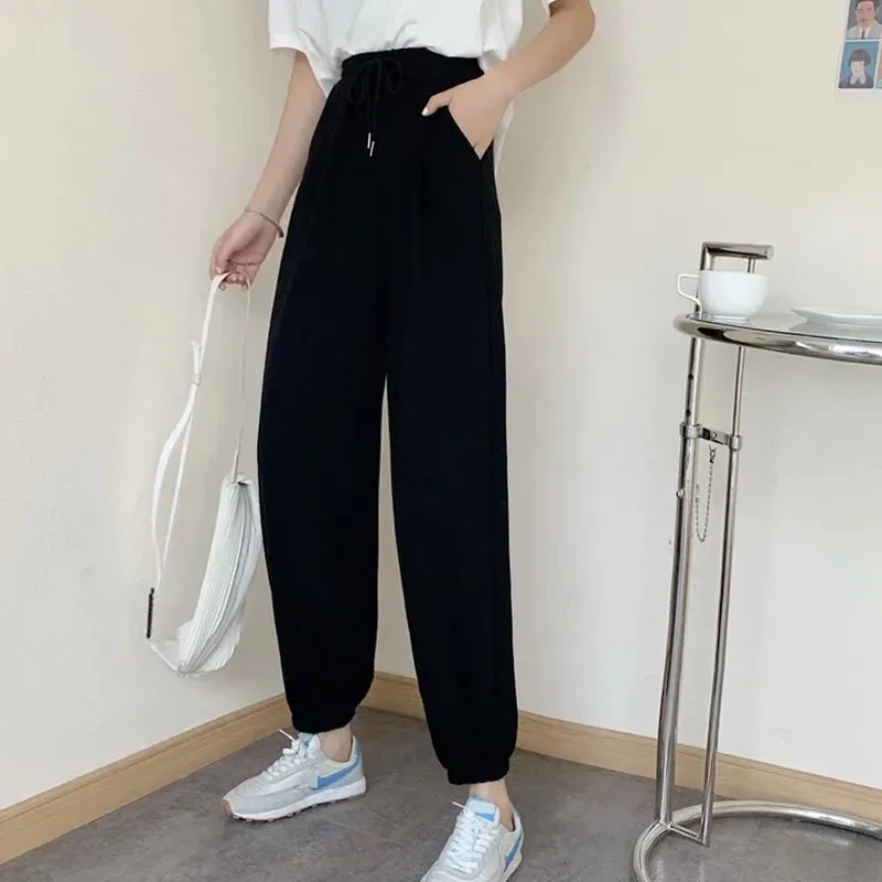 New Joggers Sports Hip Hop Running Pants Drawstring Women