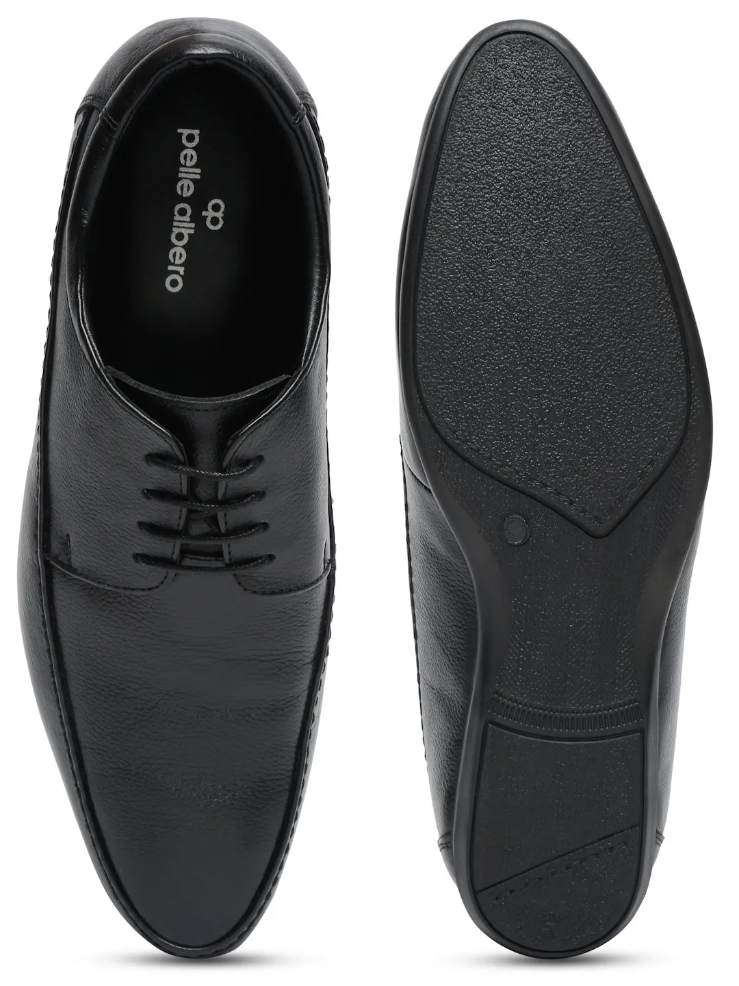 Pelle Albero Black Men's Derbies