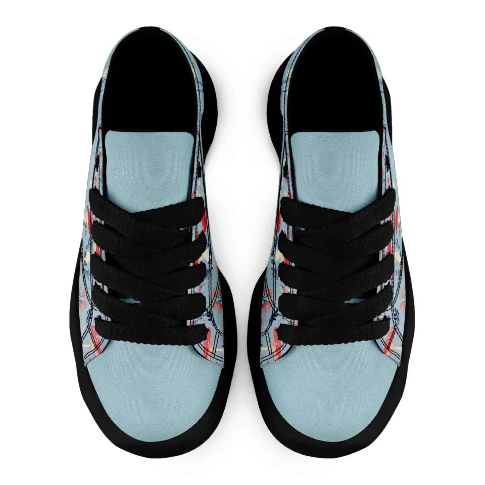 Personalized Enchanted Mushroom Sneakers ， Custom Fantasy Fungi Shoes, Unique Unisex Footwear