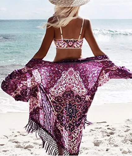 White Mesh Floral Bathing Suit Cover Up