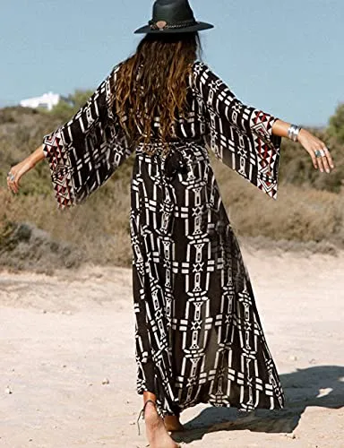 White Mesh Floral Bathing Suit Cover Up