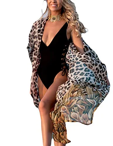 White Mesh Floral Bathing Suit Cover Up
