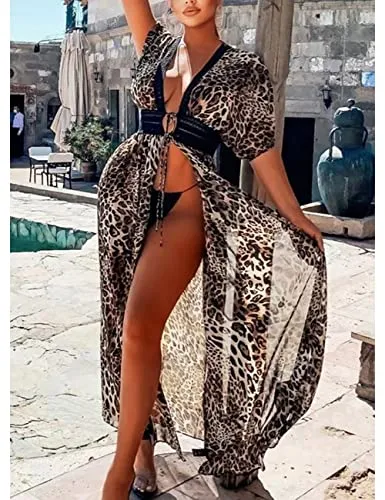 White Mesh Floral Bathing Suit Cover Up