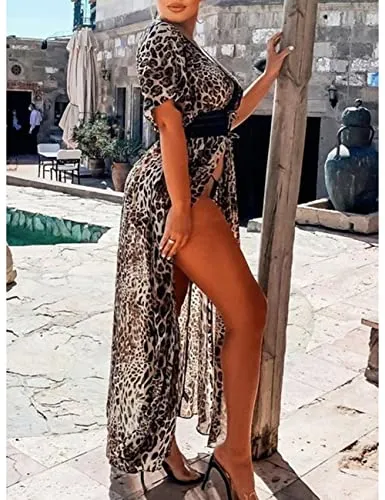 White Mesh Floral Bathing Suit Cover Up