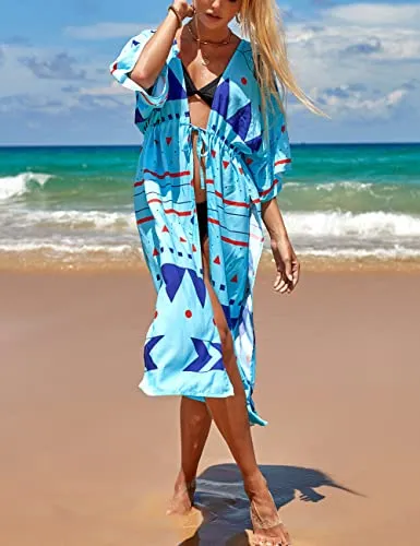 White Mesh Floral Bathing Suit Cover Up
