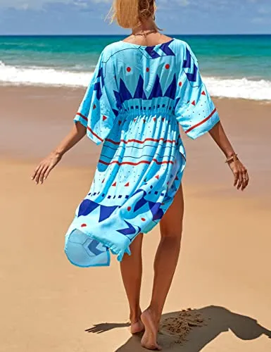 White Mesh Floral Bathing Suit Cover Up