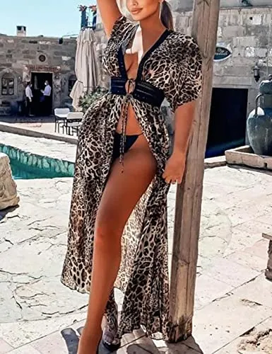 White Mesh Floral Bathing Suit Cover Up