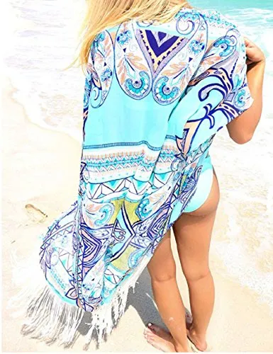 White Mesh Floral Bathing Suit Cover Up